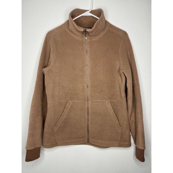 REI Co-Op Sweater Fleece Full Zip Brown Outdoor Jacket Mens Size Medium EUC - Picture 1 of 16